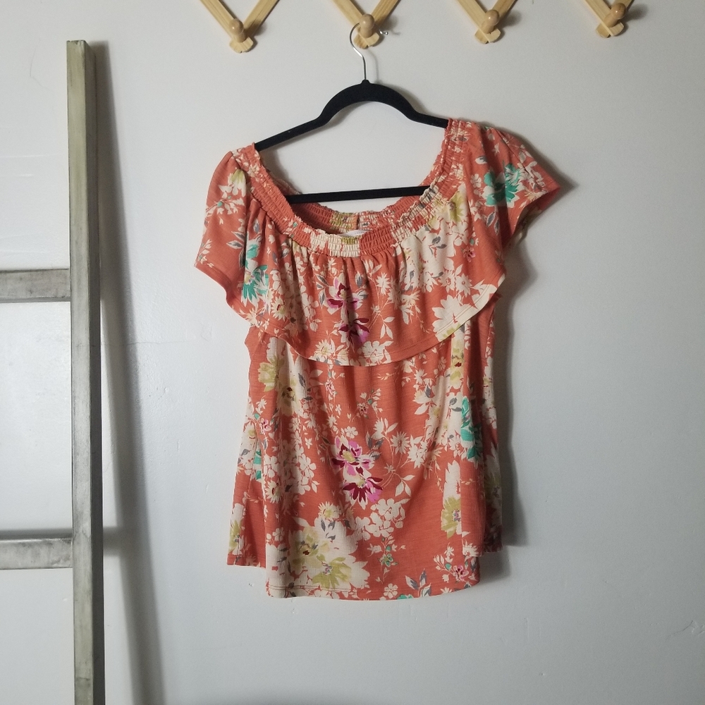 LC LAUREN CONRAD OFF THE SHOULDER BLOUSE SIZE XLP